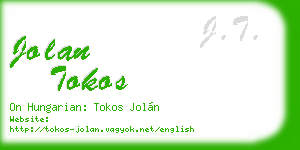 jolan tokos business card