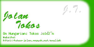 jolan tokos business card